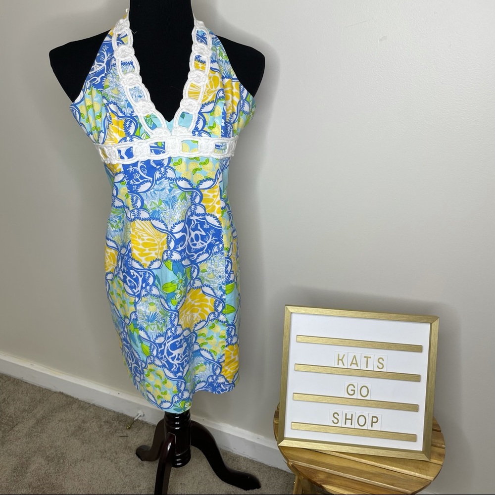 Lilly Pulitzer shake it up lemon & Monkey Halter